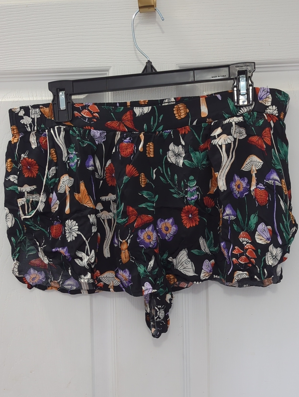 Anthropologie Lyrebird Floral Mushroom Print Sleep Shorts